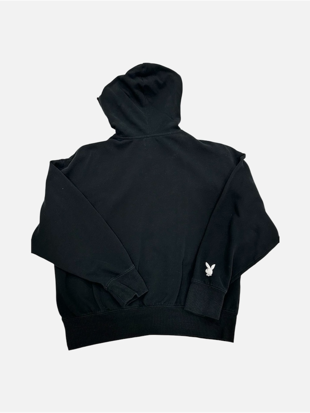 PLAYBOY Black Pullover Hoodie with White Logo - Picture 2 of 4